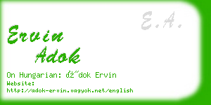 ervin adok business card